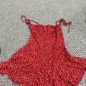 Red Floral Women's Top
